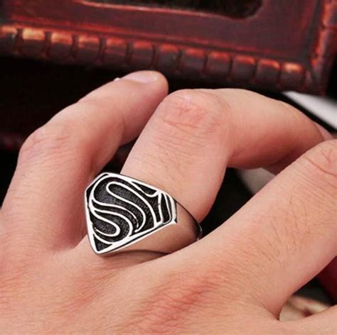 stainless steel silver superman ring darazpk
