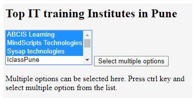 Option Tag in HTML | Know Attributes of Option Tag in HTML