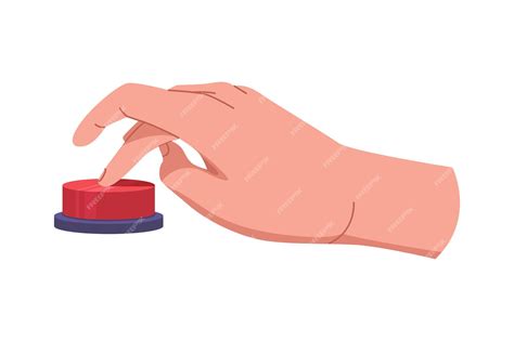 Нажатие руки и нажатие кнопки нажатием кнопки включения и выключения ...