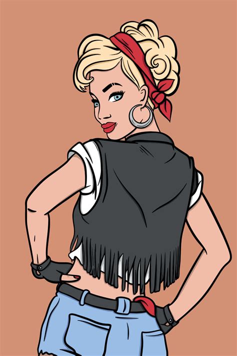 Rockabilly Pin Up Drawing