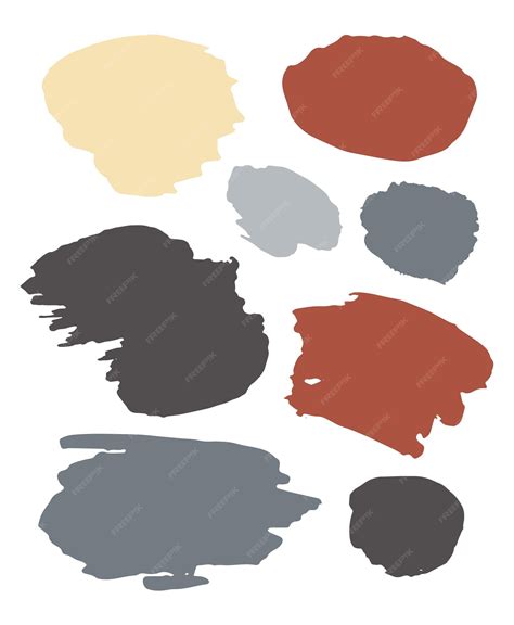 Premium Vector | Creative abstract paint spots vector set