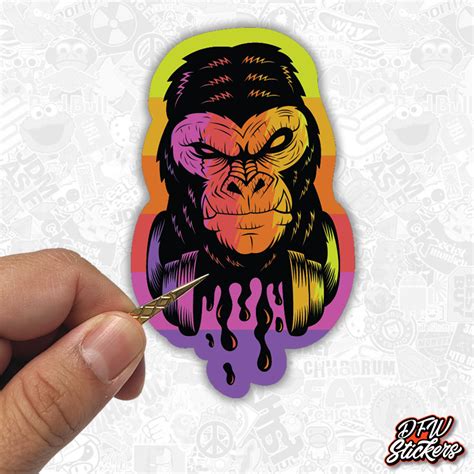 Cool Monkey Stickers - DFW Stickers