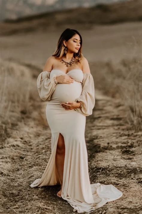white maternity dresses   photoshoot studio