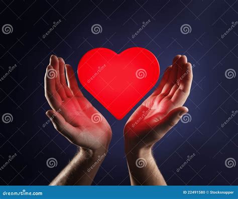 Corazón y manos foto de archivo. Imagen de mano, cuidadoso - 22491580