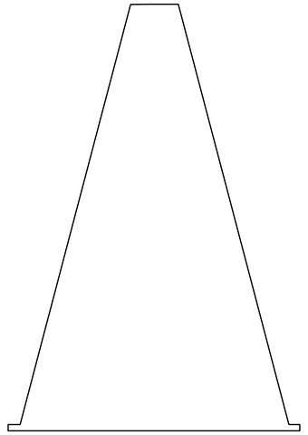 Shape of Traffic Cone | Free Printable Papercraft Templates