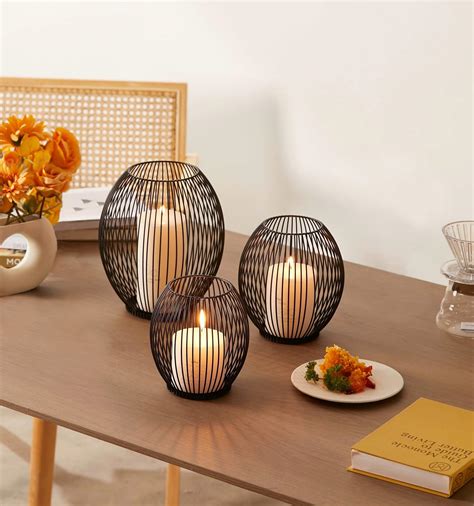Set of Medium & Small Black Candle Holder – OLEEK Store