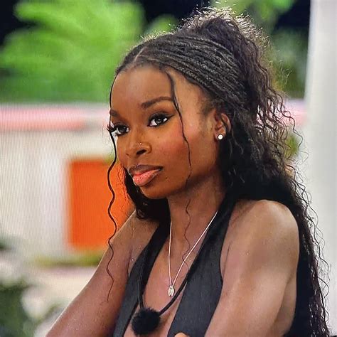 Olandria love island 2025 | Pretty dark skin, Island hair, Black girls