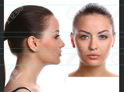 Female Face Reference Front And Side