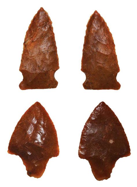 2 Georgia Points. Pretty orange chert. Each has Davis