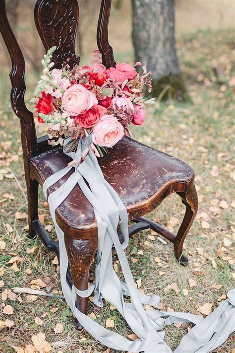Осенние цветы в букете невесты - Weddywood