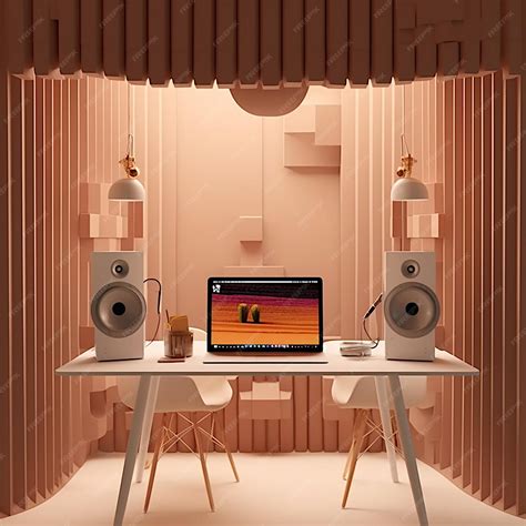 premium ai image open laptop studio environment