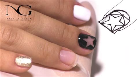 Дизайн ногтей - как нарисовать звездочку. Часть 1 / Nail Design - how ...
