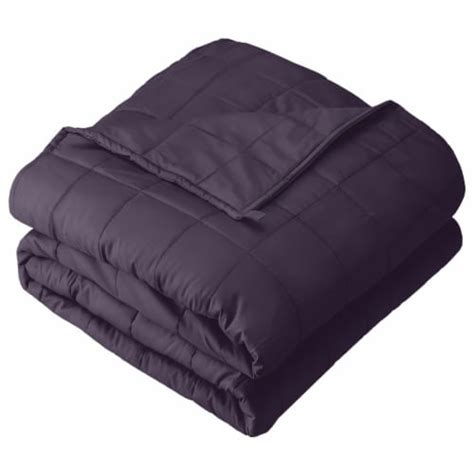 Bare Home Weighted Blanket - 40 x 60 - 10 lbs, Cotton: Eggplant, 40" x ...