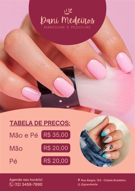 Panfleto Manicure Para Editar