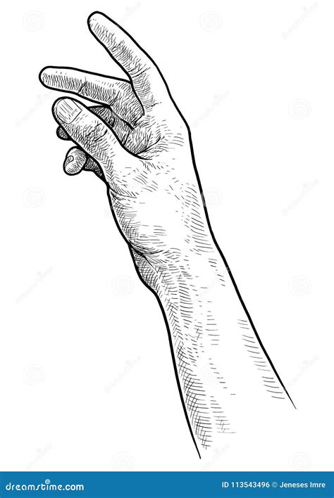 Hand Reaching Drawing
