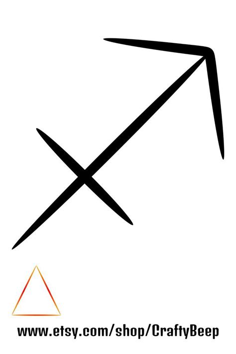 Sagittarius is one of the three fire signs. This minimalist drawing is ...