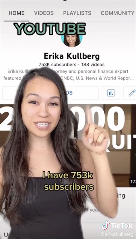 Erika Kullberg reveals how much she's made on TikTok, YouTube and Facebook