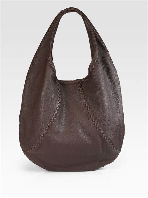 Large Brown Leather Hobo Bags | IUCN Water