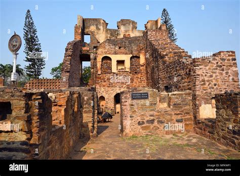 rani chennamma fort ruins kittur karnataka state india stock photo