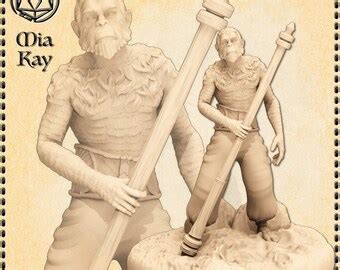 Hadozee Druid Miniature Monkey Wizard D&D Dnd RPG Resin Mini - Etsy
