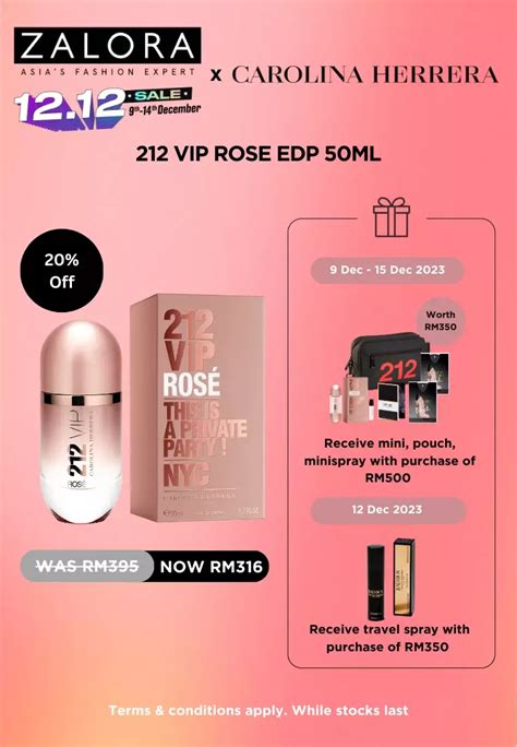 Buy Carolina Herrera Carolina Herrera 212 VIP Rose EDP 50ml Online ...