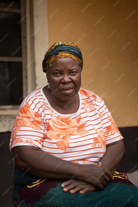 Old Woman In Black Gear