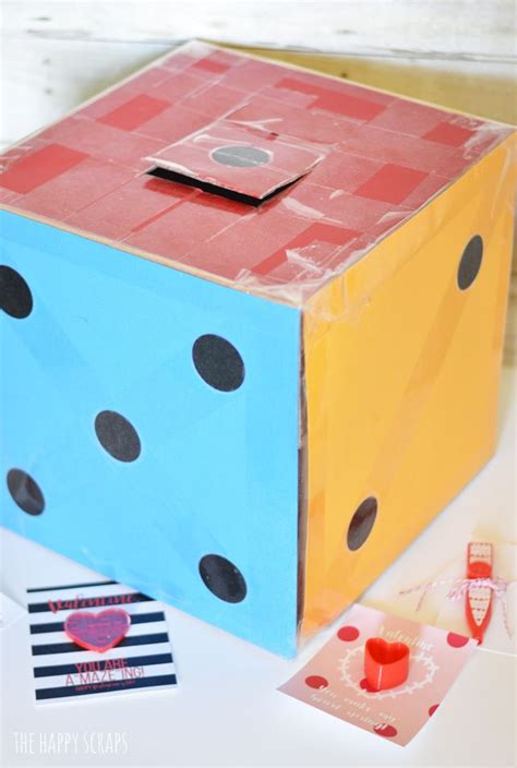 Giant Dice Valentine Box | Diy craft projects, Valentine box, Fun crafts