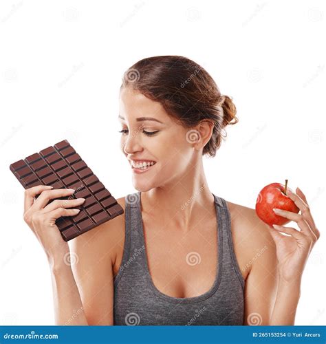 This is My Idea of a Balanced Diet. Studio Shot of an Attractive Young