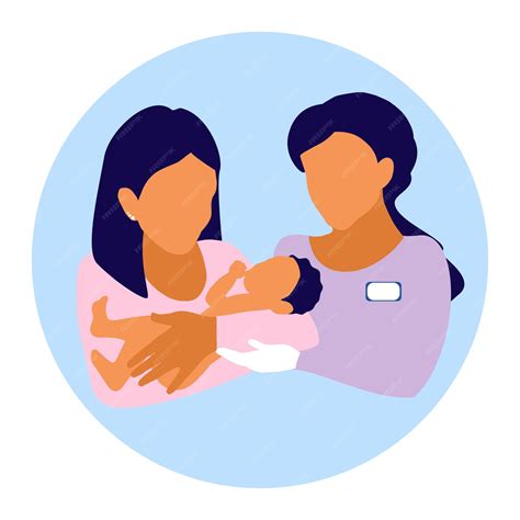 Premium Vector | The lactation adviser helps the mother attach the