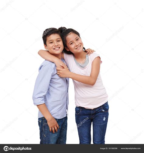 Brother And Sister Hugging