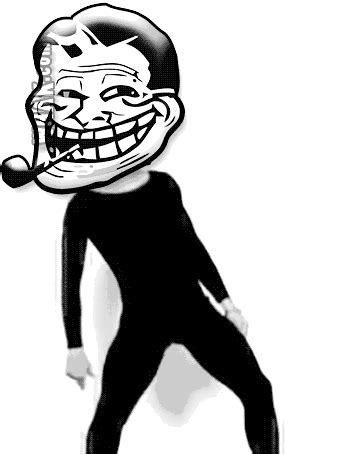 Troll Face GIF Animations For Trolling: The "No Bones Dance" Silly GIF ...