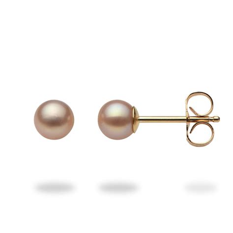 Freshwater Pearl Earrings in Gold - 4-5mm – Maui Divers Jewelry