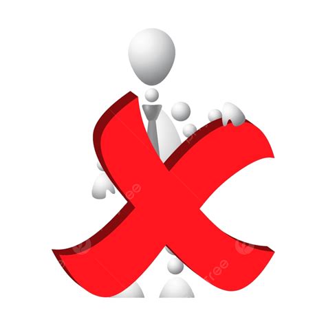 Negative Clipart Hd PNG, Man With Red Negative Symbol, People, Human ...