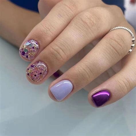 Короткие круглые накладные ногти Французские кончики ногтей Съемные ...