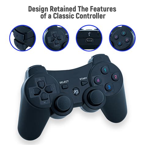 controller ps3 bluetooth wireless double shock 3 - 18641