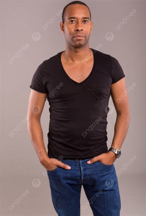 Young And Beautiful African Man Posing Isolated Photo Background And ...