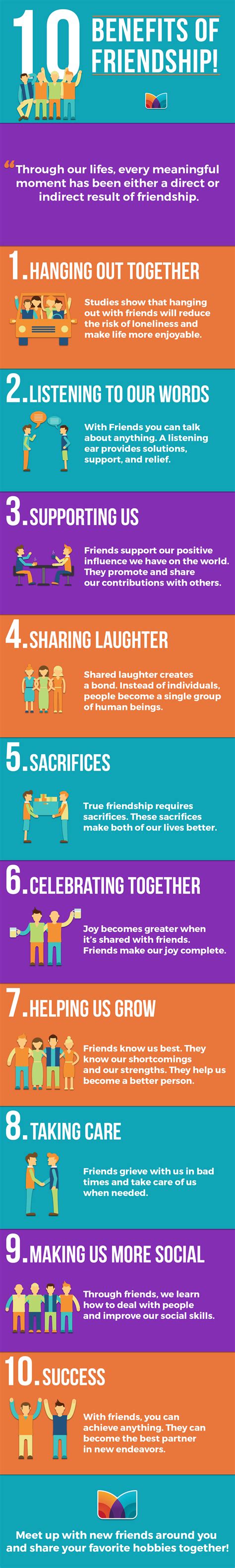 10 Benefits of friendship in an infographic | by Meetizer | Medium