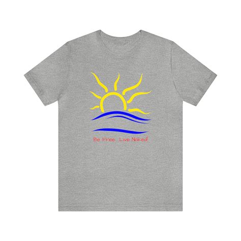 Naturist Symbol be Free... Live Naked Naturist Nudist Short Sleeve Tee