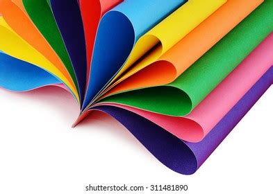 set thirteen colored papers  folded illustrazione stock