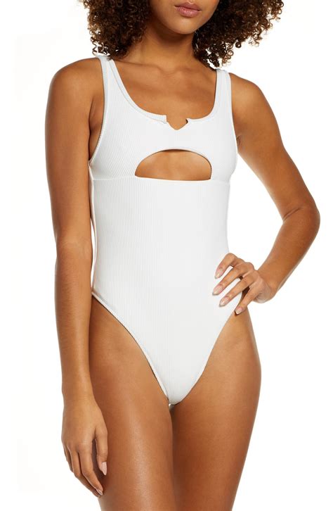 Buy Frankies Bikinis Cody Cutout One-piece Swimsuit - White At 21% Off
