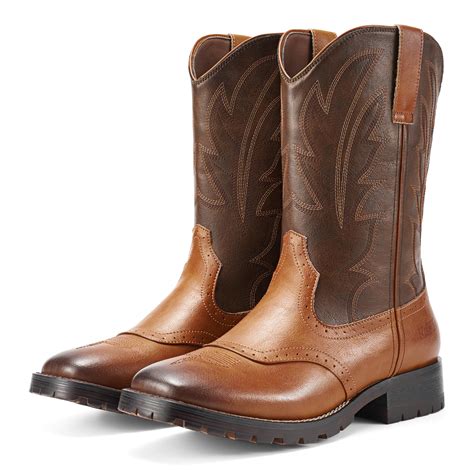 brown western boots men 8