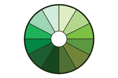 color wheel shades  green svg cut file  creative fabrica crafts