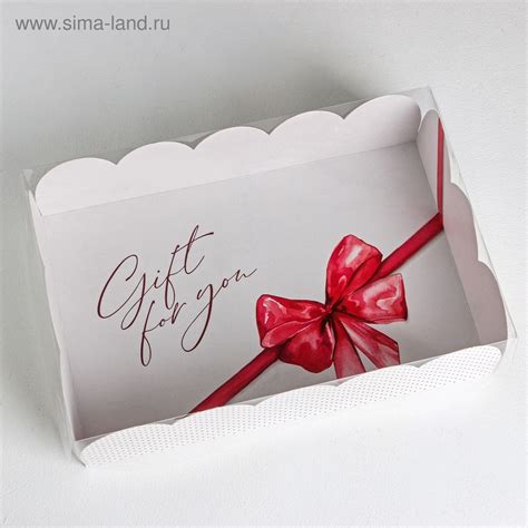 Купить Коробка подарочная с PVC-крышкой Gift for you, 20 × 30 × 8 см ...