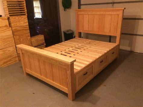 Full Bed Frame With Drawers