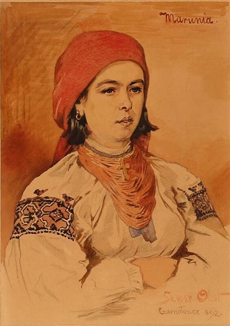 Seweryn Leopold Obst | A girl in traditional clothing | MutualArt