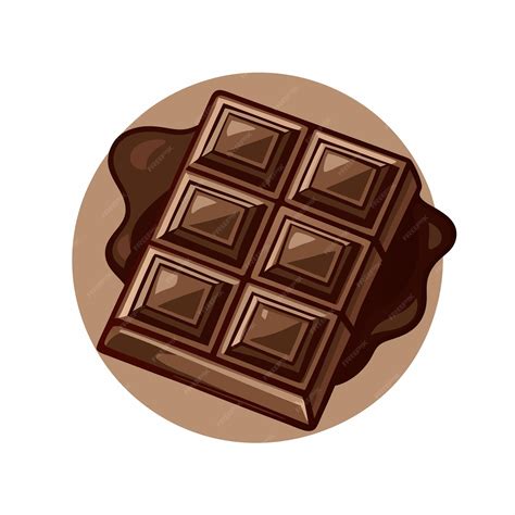 Dark Chocolate Food Vector Drawing Image | Premium AI-generated vector