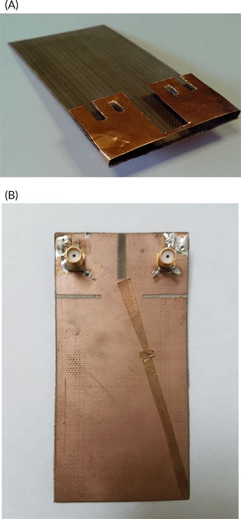 Fabricated prototype of the MIMO antenna for measurements A, 3D view ...