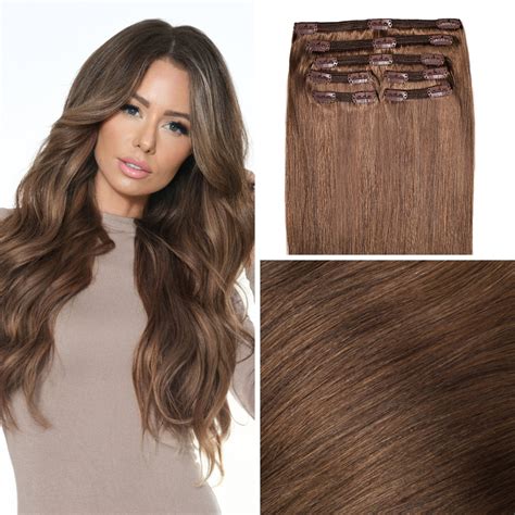 Buy Brown Hair Clip In Extensions | Cashmere Hair