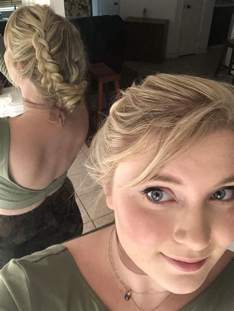 First attempt braiding my hair in a complicated way (for me) yall