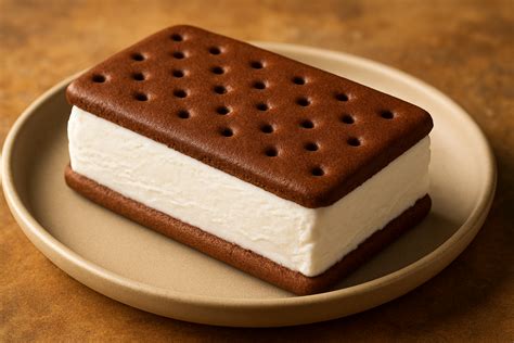 homemade chocolate ice cream sandwich  nostalgic frozen treat